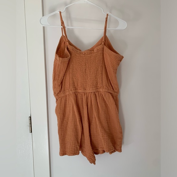 Light Pink/Orange Short Jumpsuit Romper - Picture 2 of 6